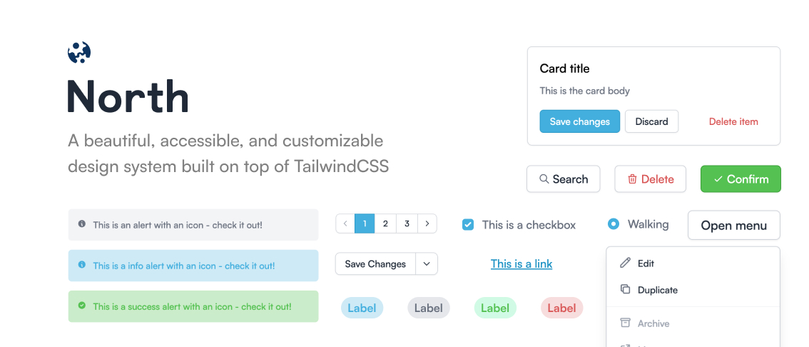North design system header image